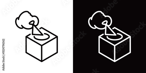 三角くじのシンプルなラインアイコン