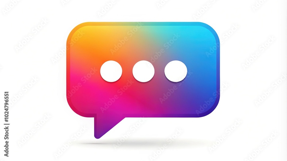 Chat Communication Icon with Typing Three Dots in Speech Bubble for Digital Interaction Design Chat Communication Icon with Typing Three Dots in Speech Bubble for Digital Interaction Design