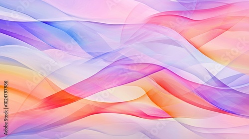 Colorful abstract background flowing with wavy smooth lines creating a dreamy soft focus effect. This design is perfect for adding a touch of elegance and sophistication to any project