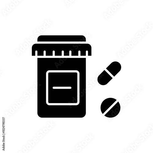 Prescription bottle icon isolated. high quality linear icon set for app, and web design. Vector illustration.