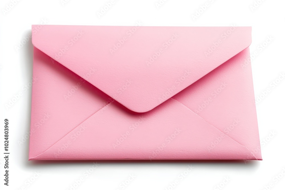 Pink Envelope Isolated on White Background. Mail and Post Concept Pink Envelope Isolated on White Background. Mail and Post Concept