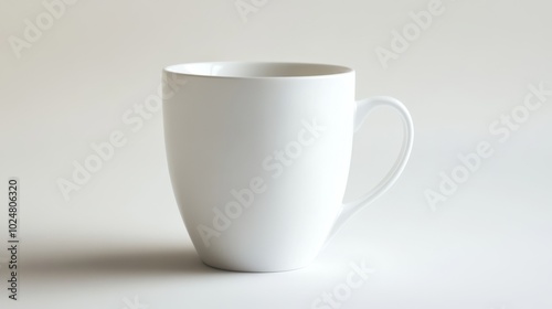 Minimalistic White Mug Mockup - Side View