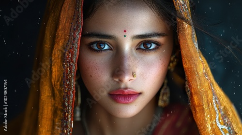 Nepalese Woman in Traditional Attire