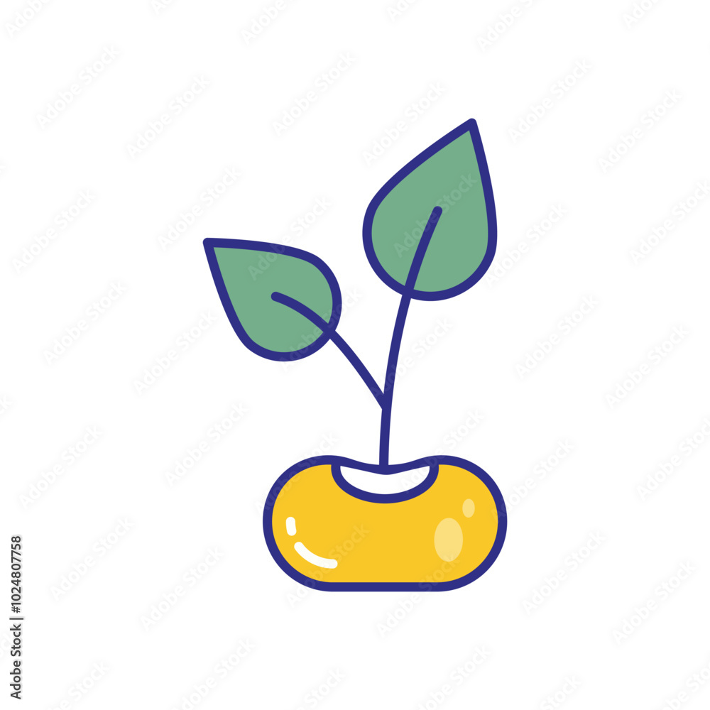 Seedling vector icons stock illustration Seedling vector icons stock illustration