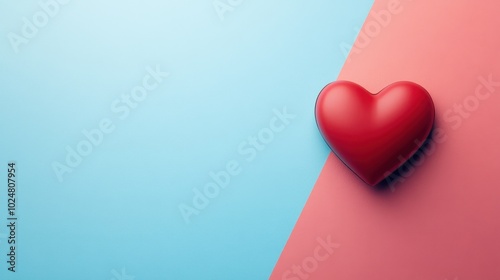 Love and Affection: A Heart's Embrace on a Vibrant Background