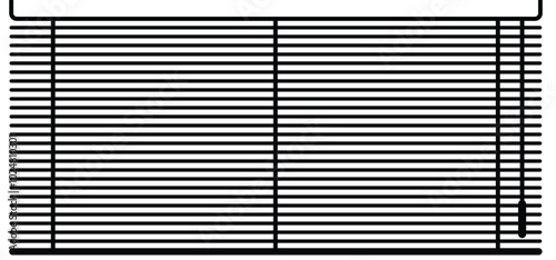 Open blinds for window shutters. Horizontal, jalousie roller concept. window curtain shutter roll. House, blinds open for windows. Open and closed window. Sun, jalousie shade for home. Interior tools.