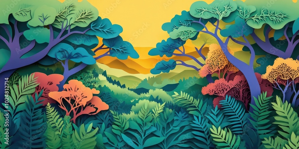 A vibrant scene of trees with gently swaying leaves, forming a tranquil and lush environment that beautifully showcases the artistry of nature A vibrant scene of trees with gently swaying leaves, forming a tranquil and lush environment that beautifully showcases the artistry of nature