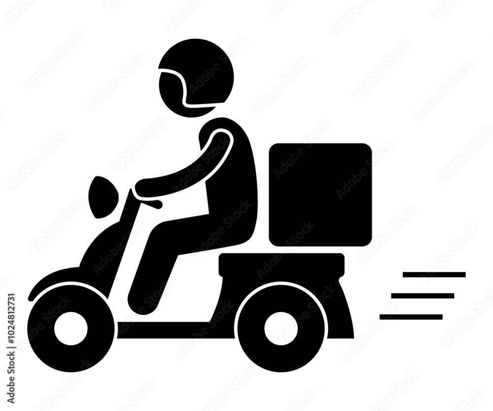 transfer and delivery of goods, courier carries a parcel, a stick man carries a box. stick man black icon. transfer and delivery of goods, courier carries a parcel, a stick man carries a box. stick man black icon.