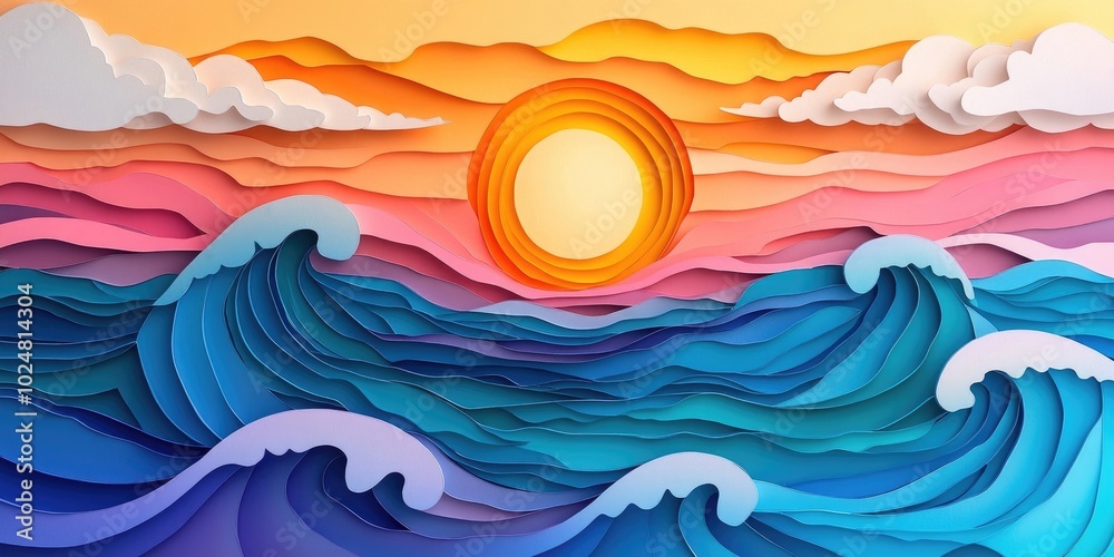 Sunrise over a tranquil bay with gentle waves and a colorful sky, Tranquil bay at sunrise with gentle waves and a colorful sky Sunrise over a tranquil bay with gentle waves and a colorful sky, Tranquil bay at sunrise with gentle waves and a colorful sky