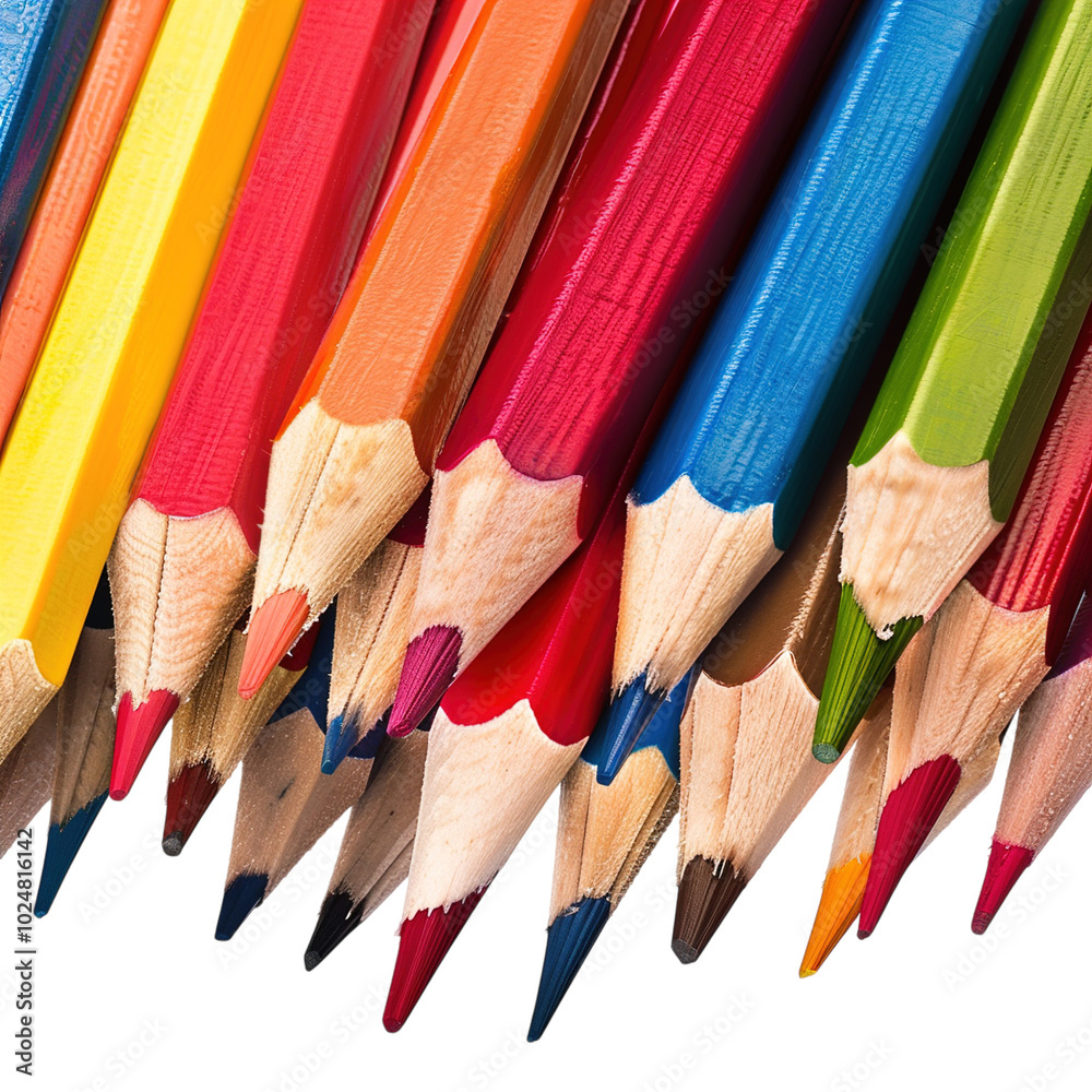 color pencils isolated on white background color pencils isolated on white background