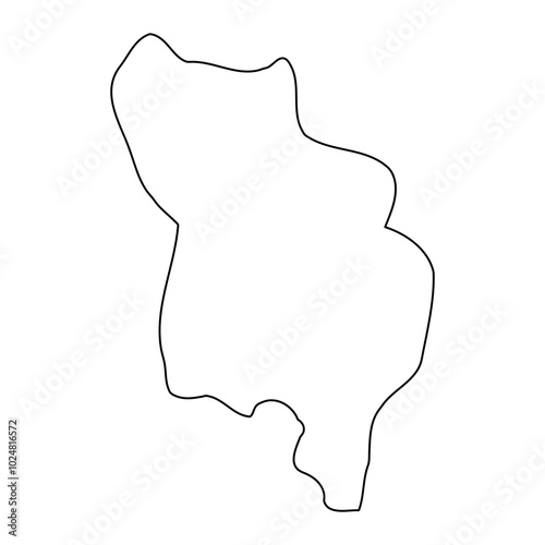 Iganga District map, administrative division of Uganda. Vector illustration. photo