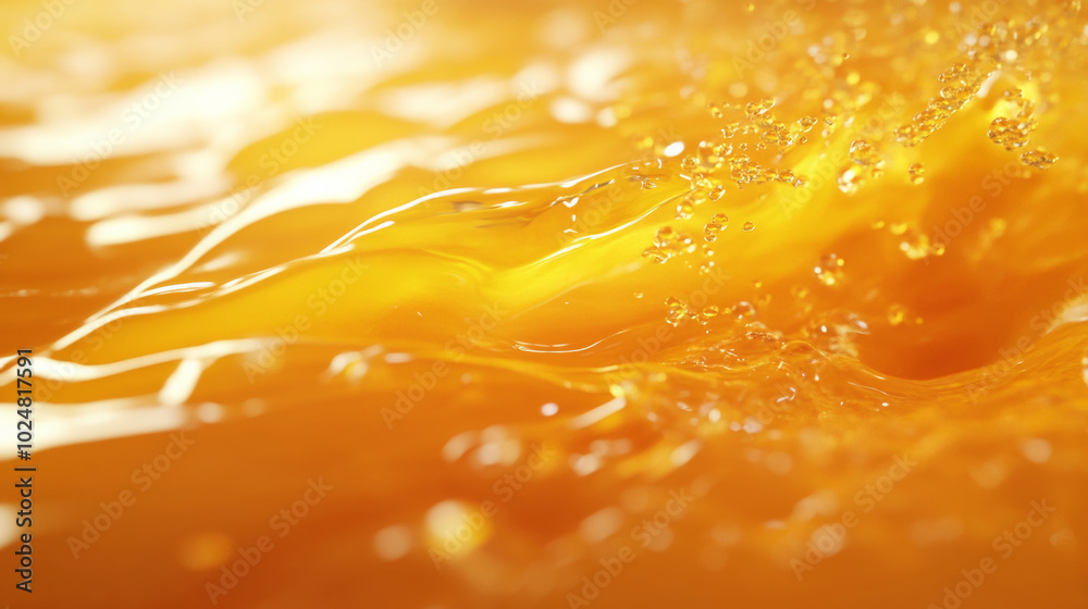 3D drop splash of orange juice fresh citrus wave background 3D drop splash of orange juice fresh citrus wave background