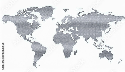 children s world map isolated on white photo