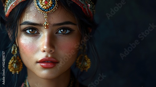 Nepalese Woman in Traditional Attire