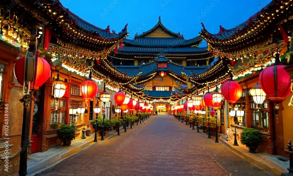 festival asian town on background festival asian town on background