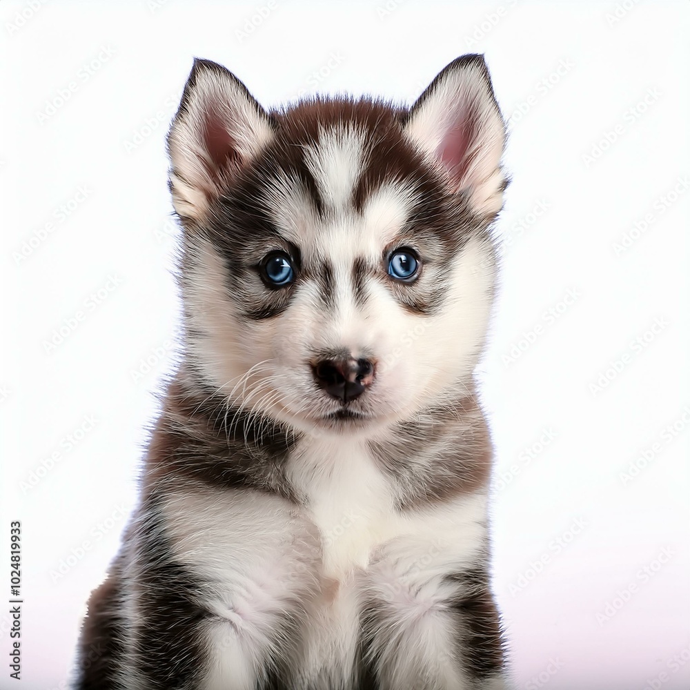 cute husky puppies isolated on white background cute husky puppies isolated on white background