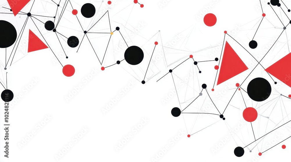 Abstract Geometric Shapes and Connective Lines Abstract Geometric Shapes and Connective Lines