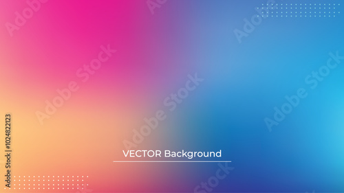 Wallpaper Mural Smooth and blurry colorful gradient mesh background. Modern bright rainbow colors. Easy editable soft colored vector banner template. Premium quality Torontodigital.ca