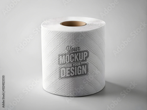 White toilet tissue mockup design template editable clean empty tissue mockup