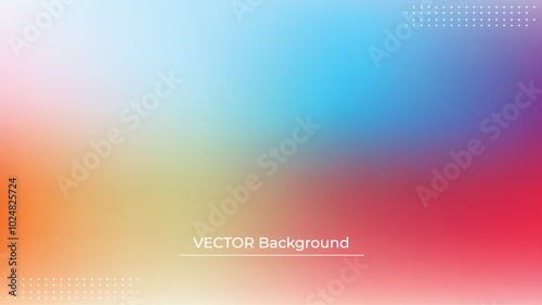 Wallpaper Mural Smooth and blurry colorful gradient mesh background. Modern bright rainbow colors. Easy editable soft colored vector banner template. Premium quality Torontodigital.ca