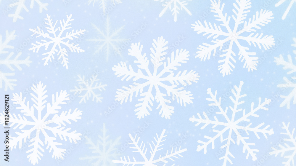 Stylized snowflakes arranged in a geometric pattern on a light blue background, creating a modern and playful take on a winter-themed design. Stylized snowflakes arranged in a geometric pattern on a light blue background, creating a modern and playful take on a winter-themed design.