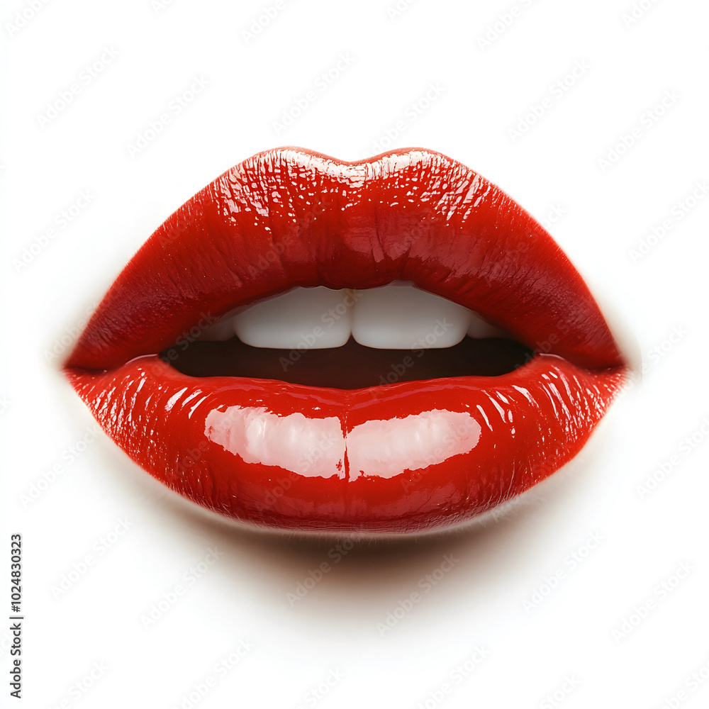 red lips isolated on white red lips isolated on white