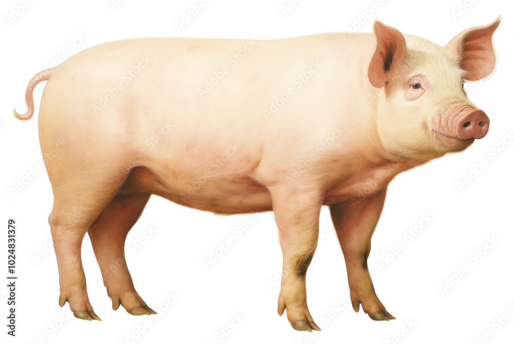 PNG Pig mammal animal white background. PNG Pig mammal animal white background.