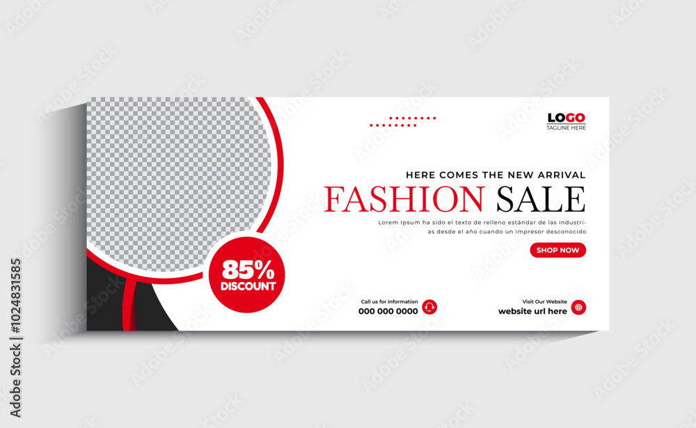 Fashion Sale Social Media Facebook Cover and Web Banner Template