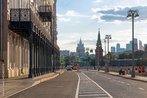 View of the Sofia embankment of the Moskva River, Kokorevskoye Podvorye and the Moscow Kremlin photo