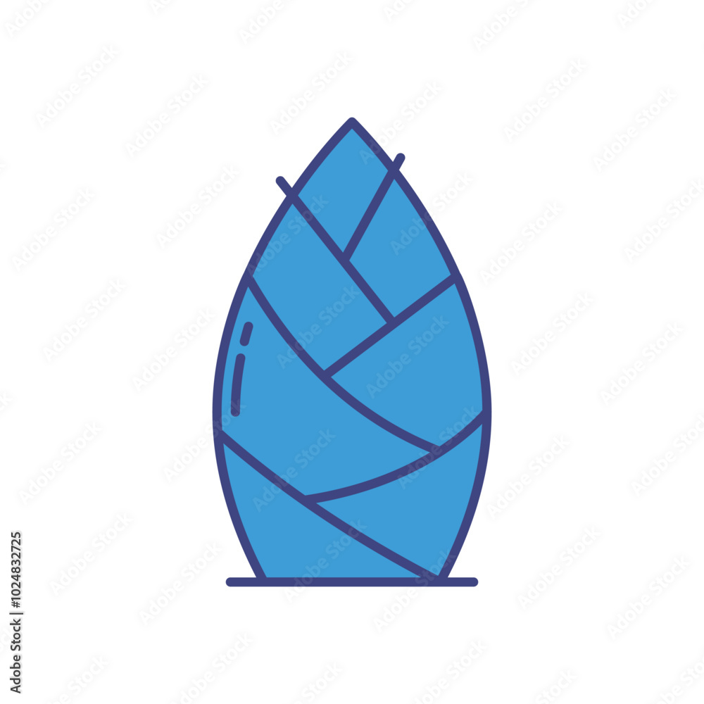 Bamboo Shoot vector icons stock illustration Bamboo Shoot vector icons stock illustration