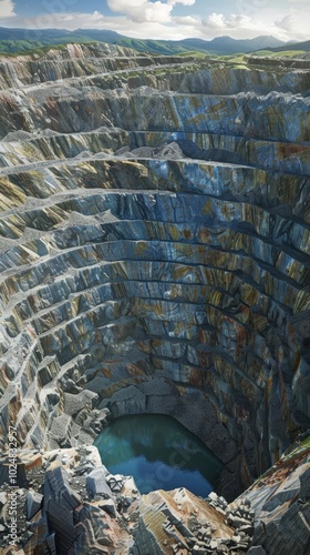 Visualize the lifecycle of a mine with detailed 3D illustrations of exploration, development, production, and closure phases