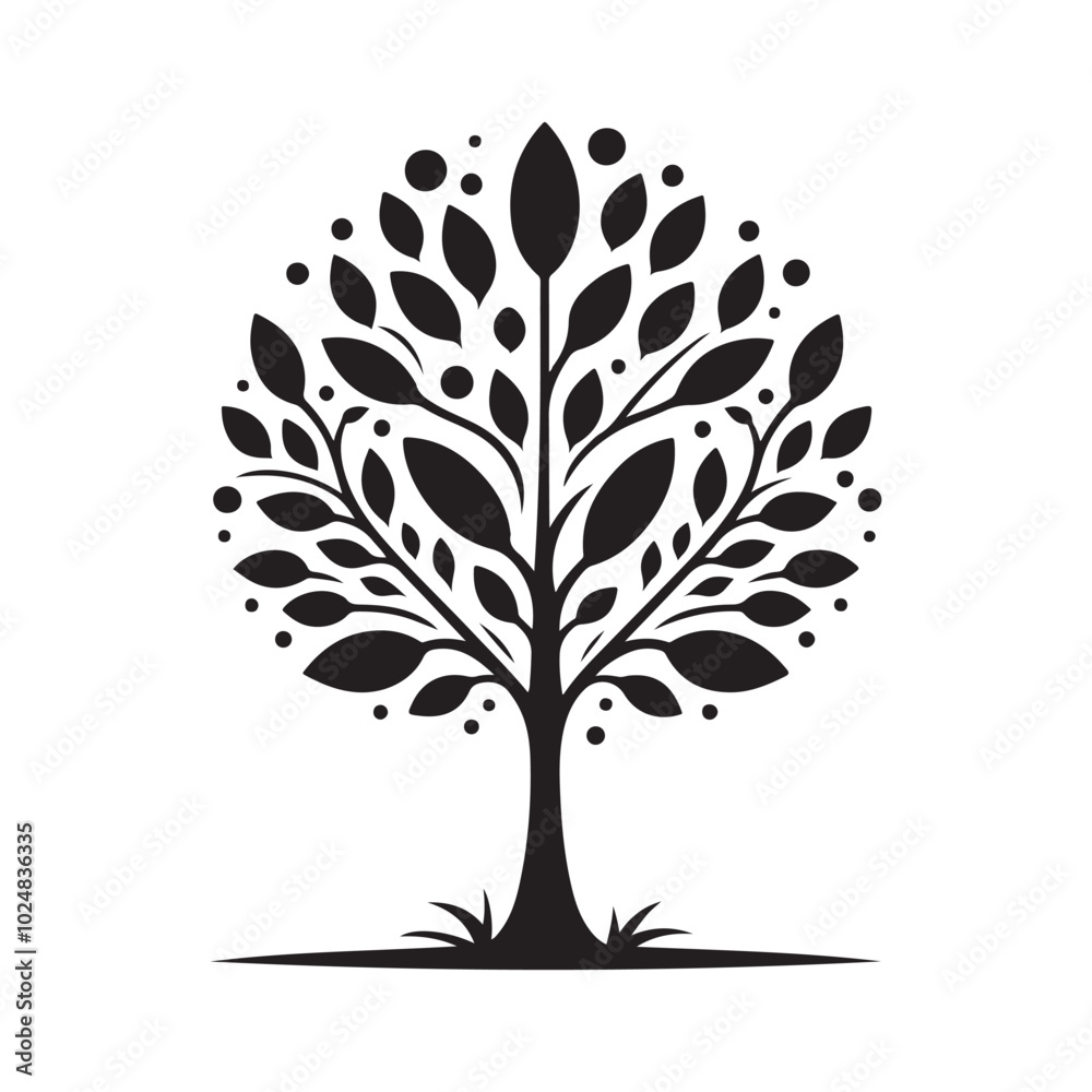 Fototapeta premium Isolated Tree symbol vector sign illustration