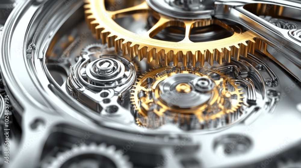 Silver and gold gears meshing together, symbolizing different industries contributing to the economy. Silver and gold gears meshing together, symbolizing different industries contributing to the economy.
