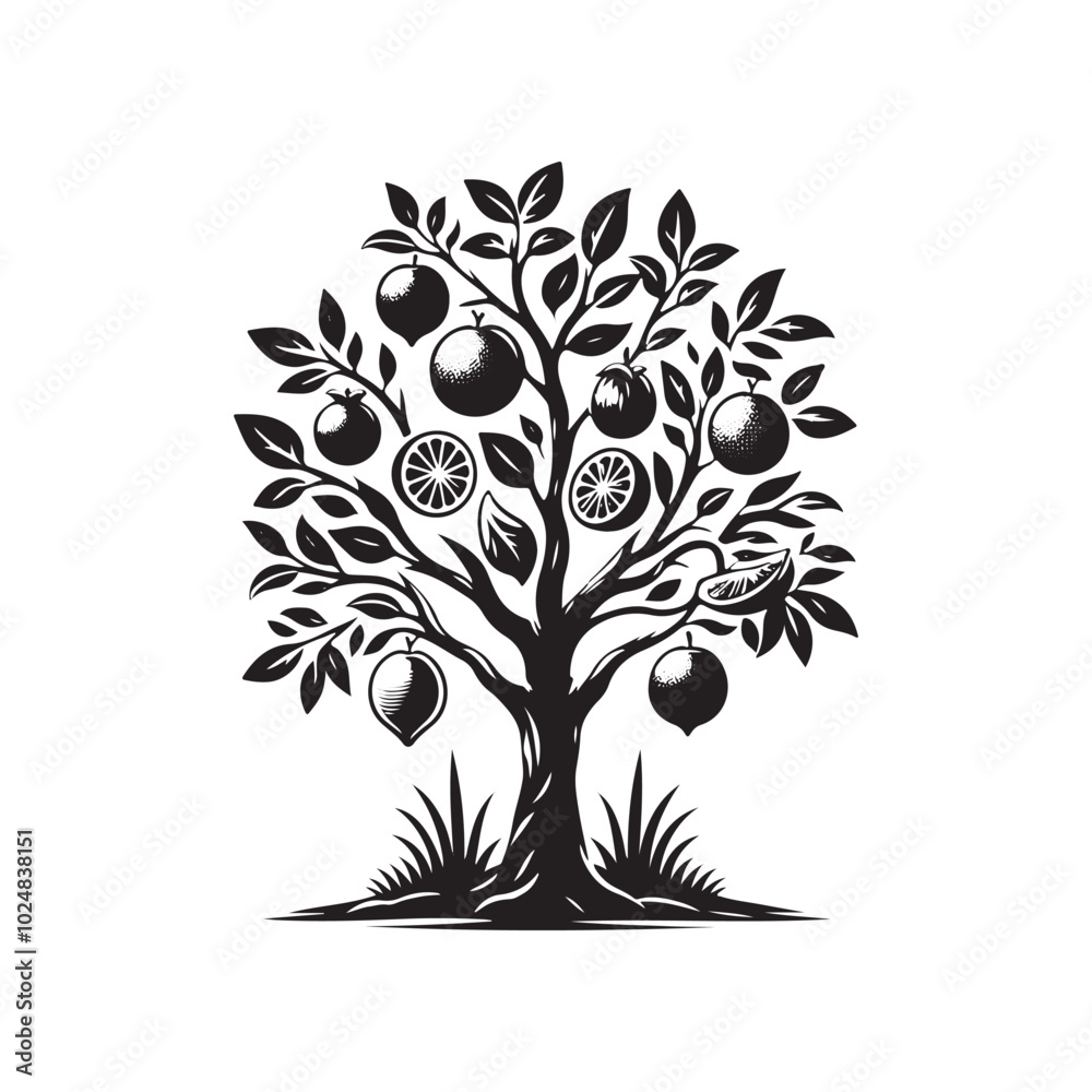 Obraz premium Isolated Tree symbol vector sign illustration