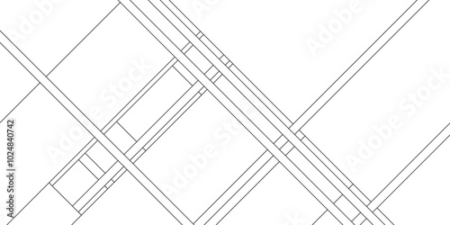Geometric pattern of civil engineering design background, Design random lines black on white background with geometric pattern, Pattern of Simple geometric design vector background.