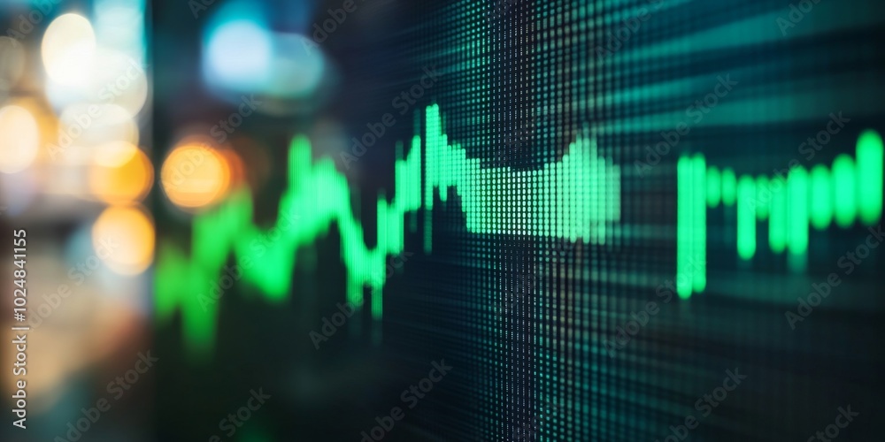 Close-up of digital stock market screen showing dividend stock graph with green upward trend line, symbolizing financial growth and investment success. Close-up of digital stock market screen showing dividend stock graph with green upward trend line, symbolizing financial growth and investment success.