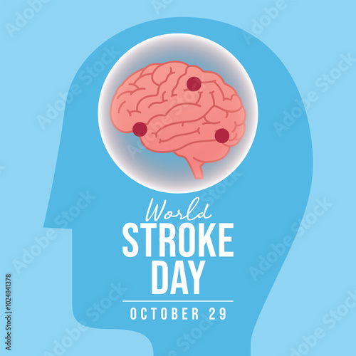 World Stroke Day vector design template good for celebration usage. World Stroke Day design. flat design. eps 10.