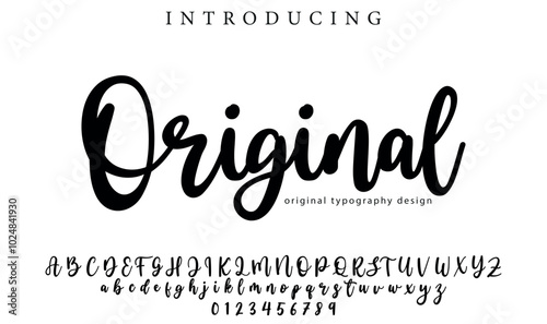 Original Font Stylish brush painted an uppercase vector letters, alphabet, typeface