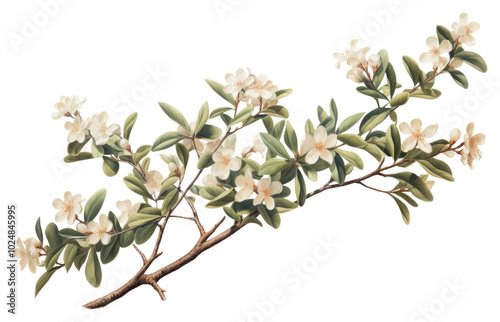 PNG Wax myrtle blossom flower plant.