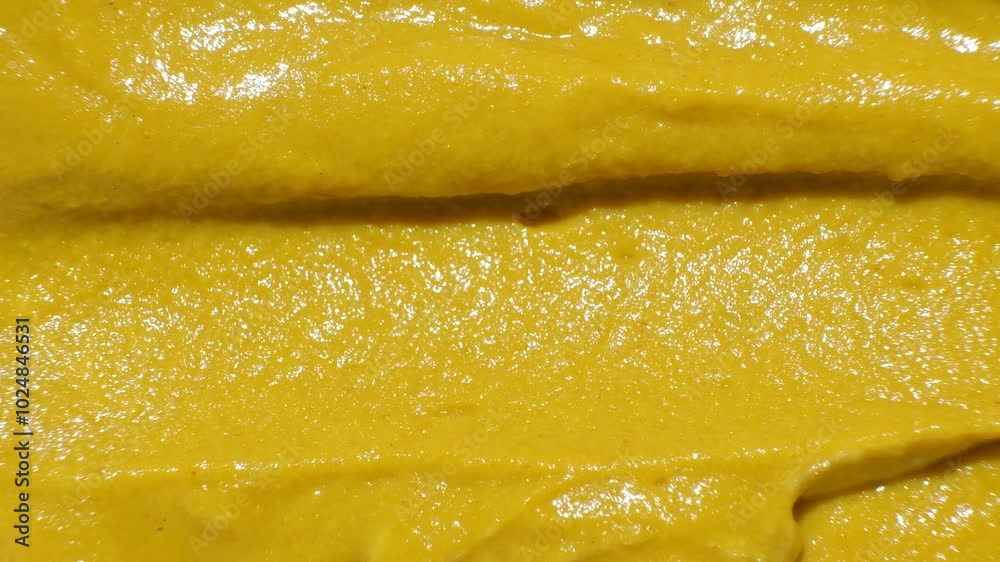 Cooking Background of Mustard Texture, Sauce, Text Place, Slow Motion. Cooking Background of Mustard Texture, Sauce, Text Place, Slow Motion.