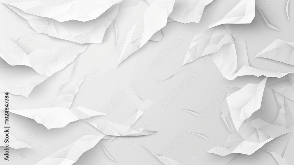 Abstract white geometric polygon paper texture background Abstract white geometric polygon paper texture background