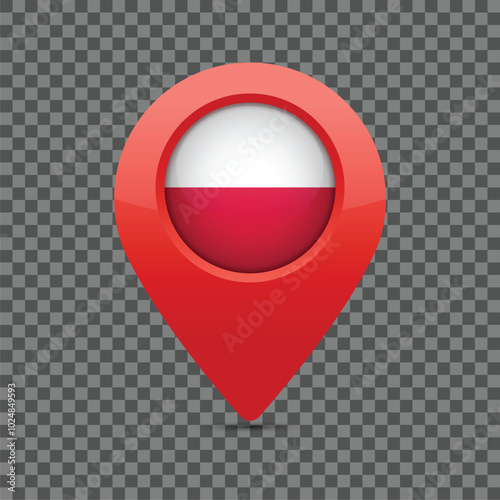 Polish national pride. Poland flag mark on the maps, flat vector illustration. Free Download Polish national pride. Poland flag mark on the maps, flat vector illustration. - GFXLoad