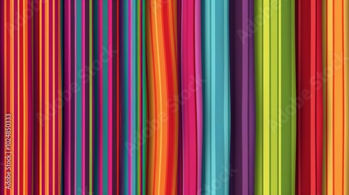 A colorful, abstract pattern of vertical lines.