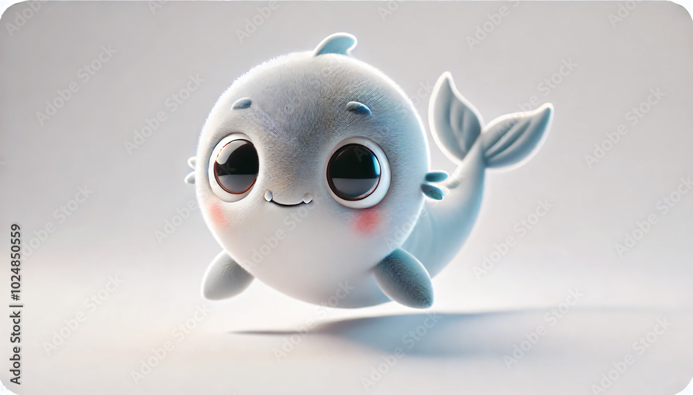 3D cartoon fish with white background 3D cartoon fish with white background