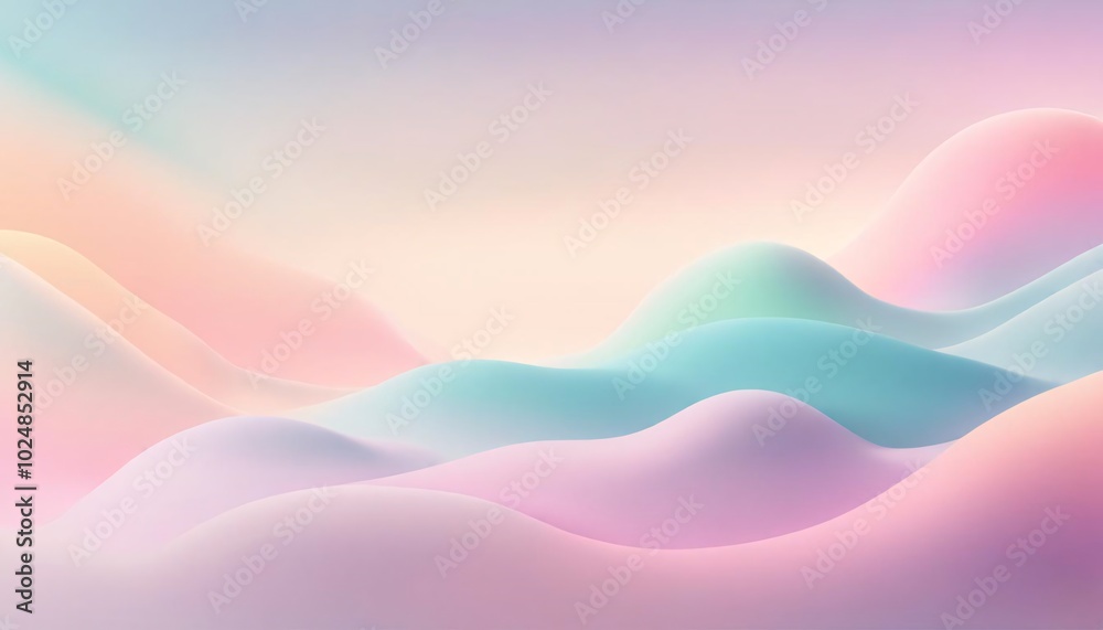 Abstract Pastel Gradient Waves - Dreamy Soft Colorful Background Abstract Pastel Gradient Waves - Dreamy Soft Colorful Background