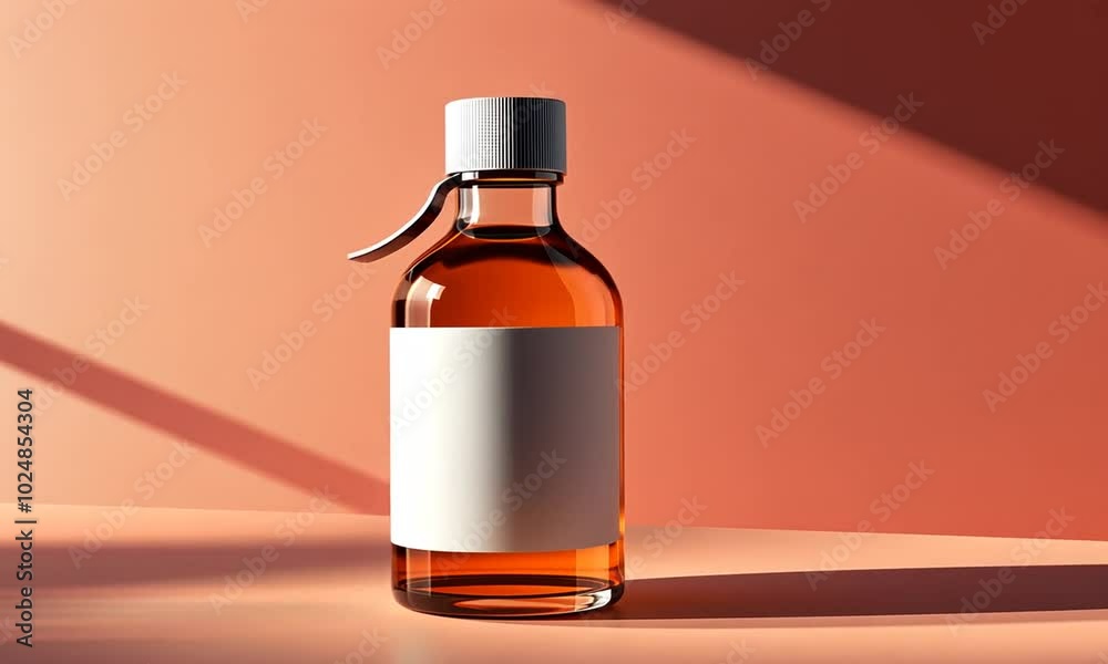 Amber Glass Bottle Mockup Amber Glass Bottle Mockup