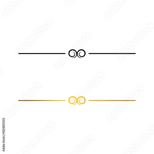 Black and gold ornament lines