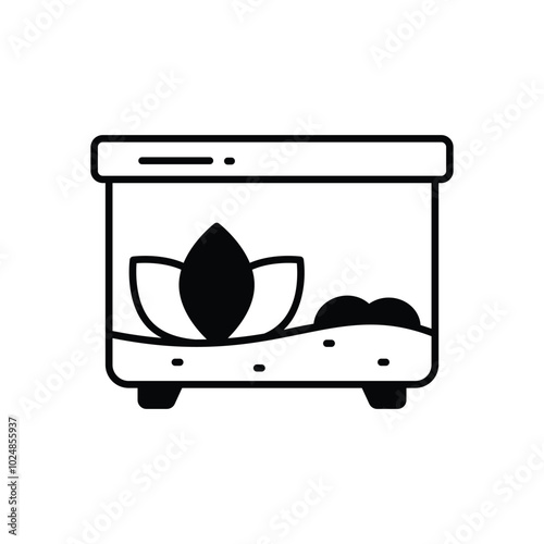 Terrarium vector icons stock illustration