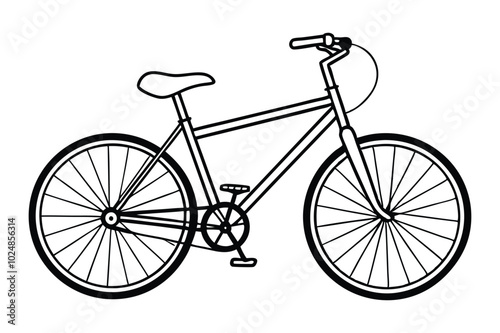 bicycle line art vector