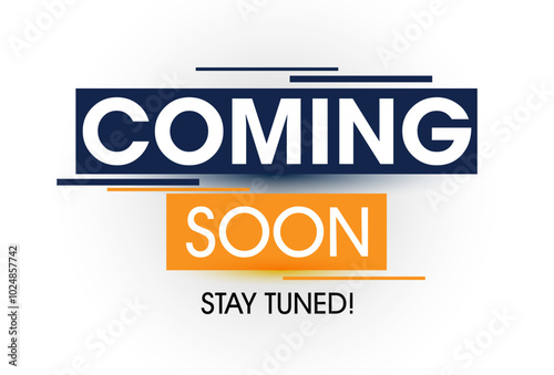 modern coming soon poster with stay tuned message